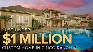 Inside a MASSIVE 1 Million CUSTOM home in Cinco Ranch  Katy Texas Virtual Open House Home Tour [upl. by Hutton]