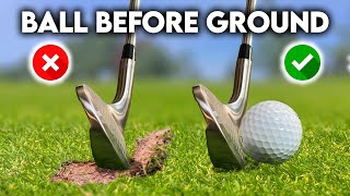 How to Hit Golf Ball First Then the Ground PERFECT contact every time [upl. by Artimid]