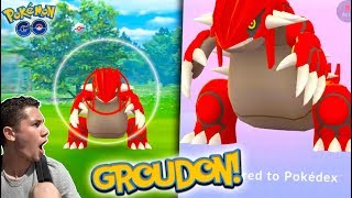 GEN 3 LEGENDARY GROUDON CAUGHT IN POKÉMON GO NEW LEGENDARY [upl. by Yauqaj]