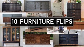 10 Inspiring Furniture Flips  Beautiful Furniture Makeovers [upl. by Seldan]