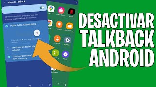 COMO DESACTIVAR TALKBACK DE TU DISPÓSITIVO ANDROID [upl. by Aerdnad]