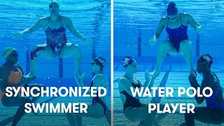 Water Polo Players Try Synchronized Swimming  SELF [upl. by Leira]