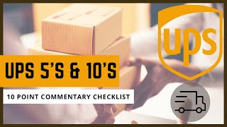 UPS 5’s amp 10’s UPS 10 Point Commentary Checklist [upl. by Norret]