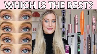 Best Drugstore Mascara Showdown Maybelline Sky High Mascara Essence Lash Princess Mascara amp More [upl. by Issac]