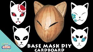 Demon Slayer Base Mask Tutorial  easy fox mask DIY [upl. by Lyle]