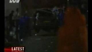 Princess Dianas car crash BBC rolling news footage [upl. by Llehctim500]