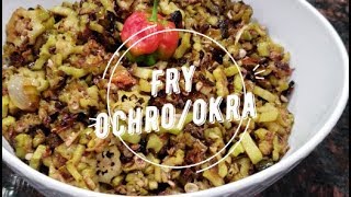 Fry OchroOkra  Guyanese Sauteed Okra Episode 86 [upl. by Barnett]