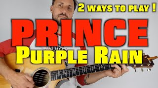 Prince Purple Rain Lesson 2 ways to play [upl. by Aggie]