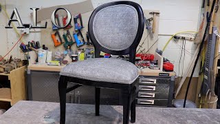 HOW TO UPHOLSTER A DINING ROOM CHAIR  DIY  ALO upholstery [upl. by Elwin]