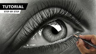 How to Draw Hyper Realistic Eye  Tutorial for BEGINNERS [upl. by Ihtak517]