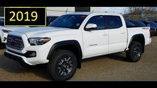 2019 Toyota Tacoma Double Cab TRD Off Road in Super White review of details and walkaround [upl. by Lib]