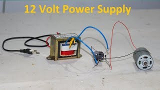 how to Build 12 volt power supply or adaptor at home by using ac transformer [upl. by Asinla]