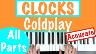 How to play CLOCKS  Coldplay Piano Chords Tutorial [upl. by Suirauqram]