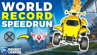 Rocket League World Record Speedrun Unranked to Grand Champ [upl. by Darlleen]