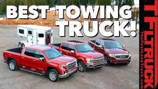 Best HalfTon Towing Truck Ford F150 vs GM 1500 vs Ram 1500 vs Worlds Toughest Towing Test [upl. by Oiramrej373]