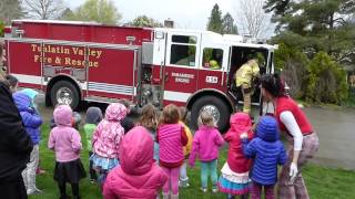 Firefighters get a call during our preschool visit [upl. by Akiram]