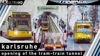 Karlsruhe Eröffnung Stadtbahntunnel amp Abschied Kaiserstraße  4K [upl. by Rehpretsirhc]