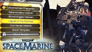 WH40K Space Marine ► All DLC skins and Armor Sets [upl. by Adikam559]