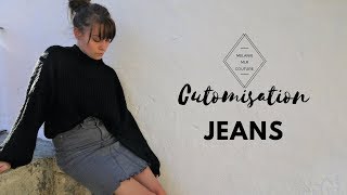 Customisation jeans en jupe [upl. by Leander]