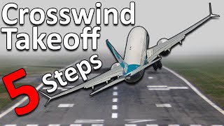 Learn To handle A Boeing 737 in severe crosswind Takeoff [upl. by Grail]