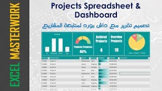 تصميم تقرير مع داشبورد لمتابعة المشاريع [upl. by Mcclenon]