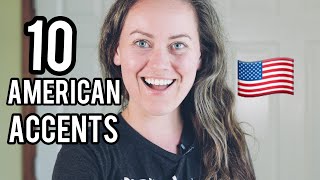 10 American Accents Imitation Examples [upl. by Llehsram583]