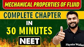 MECHANICAL PROPERTIES OF FLUID in 30 minutes  Complete Chapter for NEET [upl. by Khoury57]