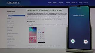 SAMSUNG Galaxy A12 Incoming Call [upl. by Yorke245]