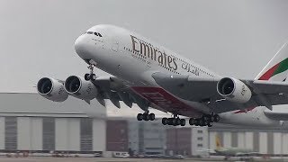 Airbus A380 Emirates Airlines  Take Off and Landing [upl. by Nnoved]