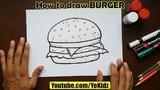 How to draw BURGER [upl. by Yttocs]