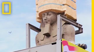 Giant Ramses II Statue Moved to Grand Egyptian Museum  National Geographic [upl. by Riley936]