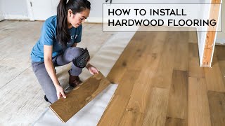 How To Install Hardwood Flooring For Beginners [upl. by Aicre]