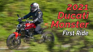 2021 Ducati Monster Review – First Ride [upl. by Meekah]