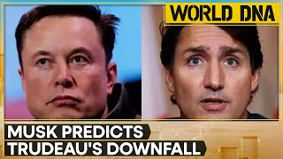 Elon Musk Predicts Canadian PM Justin Trudeaus Downfall  WION World DNA News [upl. by Kiraa928]