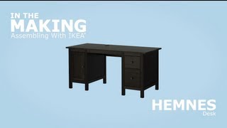 IKEA HEMNES Desk Assembly Instructions [upl. by Steffie176]