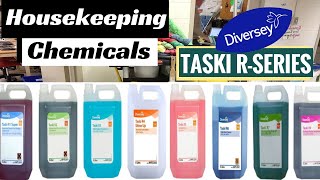 Housekeeping Cleaning Agents  Taski RSeries Chemicals R1 to R9 usage [upl. by Nehtan]