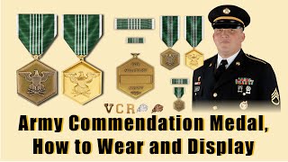 Army Commendation Medal ARCOM Commendation Medal devices Miniature Commendation Medal and Ribbon [upl. by Ignatz]