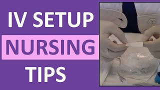 How to Set Up for an IV Intravenous  Nursing Clinical Skills [upl. by Marietta]