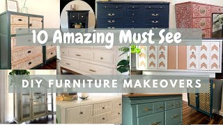 10 Amazing Furniture Makeovers  DIY Furniture Flip [upl. by Mendes]