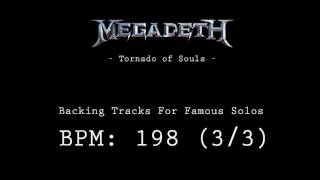 Megadeth  Tornado of Souls Solo Backing Track  198 BPM 33 [upl. by Llehcnom496]