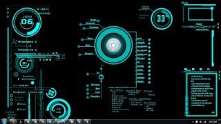 How to install Jarvis  Iron Man AI Interface  theme on Windows 7 on Rainmeter [upl. by Wolfort457]