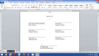 Preliminary Pages ThesisDissertation Formatting [upl. by Noscire]