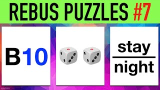 Rebus Puzzles with Answers 7 20 Rebus Puzzle Brain Teasers [upl. by Lanctot925]