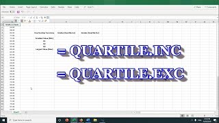 How to Calculate Quartiles Using Excel QUARTILEINC and QUARTILEEXC [upl. by Lanoil492]