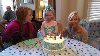 Elsa and Anna sing Happy Birthday to Evalyn [upl. by Dara]