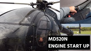 HOW TO START A HELICOPTER  MD520 NOTAR [upl. by Natsreik]