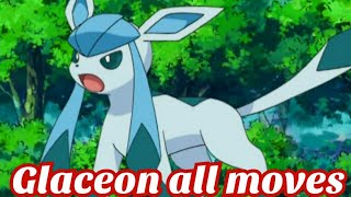 glaceon all attacks amp moves PokemonTSCRChannel [upl. by Wehhtam948]