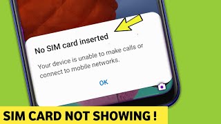 How to Fix No SIM Card Inserted  Invalid SIM Or SIM Card Failure Error on Samsung Galaxy A amp M [upl. by Sisto411]