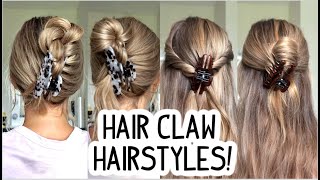 HOW TO EASY amp QUICK CLAW CLIP HAIRSTYLES Short Medium and Long Hairstyles [upl. by Rocky330]