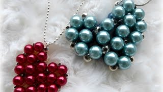 DIY beaded heart locket with secret message inside [upl. by Akirej]